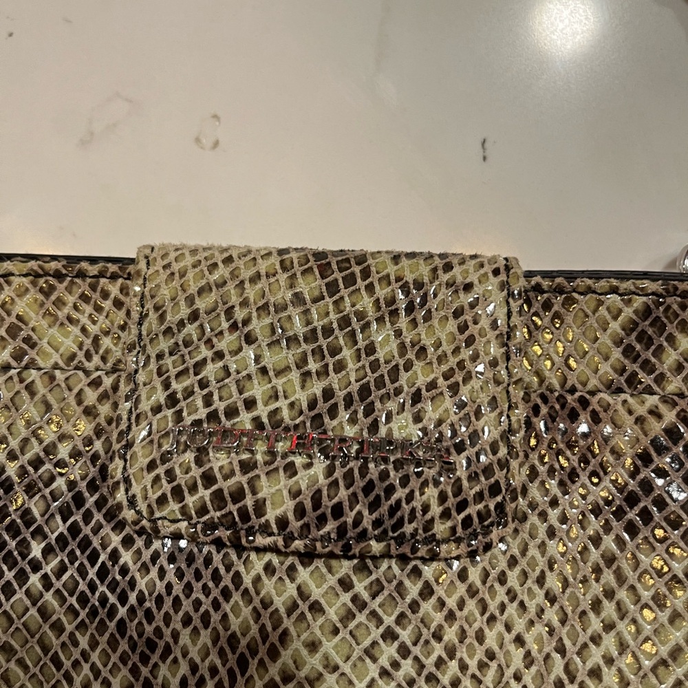 Judith Ripka Chain Strap Snake Clutch Handbag - Picture 2 of 7